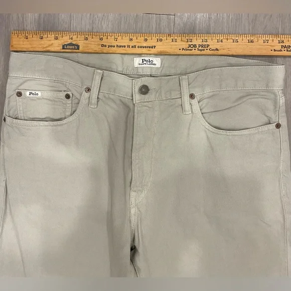 Polo Ralph Lauren The Sullivan Slim Beige Denim Jeans Men’s 34 34x32